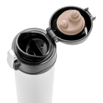Bouteille en inox recyclé avec fermeture sécurisée 300ml Eco Roiboos couleur blanc sixième vue