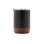 Verre thermos compact avec base en liège 180ml Eco Cork Small couleur noir troisième vue