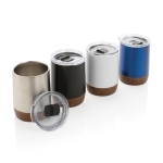 Verre thermos compact avec base en liège 180ml Eco Cork Small couleur noir vue générale