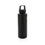 Gourde en plastique recyclé personnalisée avec poignée 500 ml GreenSip couleur noir