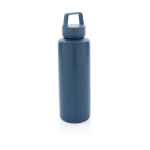 Gourde en plastique recyclé personnalisée avec poignée 500 ml GreenSip couleur bleu