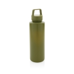 Gourde en plastique recyclé personnalisée avec poignée 500 ml GreenSip couleur vert foncé