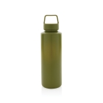Gourde en plastique recyclé personnalisée avec poignée 500 ml GreenSip couleur vert foncé troisième vue