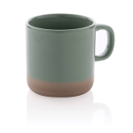 Mug en céramique émaillée au design original 360ml Artisanal couleur vert