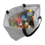 Grand sac isotherme en toile recyclée de 285 g/m2 EcoTrace Raw couleur gris deuxième vue
