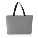 Grand sac isotherme en toile recyclée de 285 g/m2 EcoTrace Raw couleur gris troisième vue