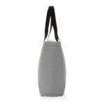 Grand sac isotherme en toile recyclée de 285 g/m2 EcoTrace Raw couleur gris quatrième vue