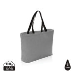Grand sac isotherme en toile recyclée de 285 g/m2 EcoTrace Raw couleur gris