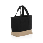 Petit sac isotherme en toile bicolore 285 g/m2 EcoTrace Raw couleur noir