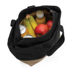 Petit sac isotherme en toile bicolore 285 g/m2 EcoTrace Raw couleur noir deuxième vue