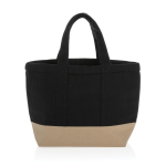 Petit sac isotherme en toile bicolore 285 g/m2 EcoTrace Raw couleur noir troisième vue