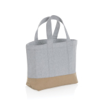 Petit sac isotherme en toile bicolore 285 g/m2 EcoTrace Raw couleur gris