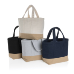 Petit sac isotherme en toile bicolore 285 g/m2 EcoTrace Raw couleur blanc cassé vue générale