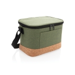Glacière portable avec détail en liège pour 6 canettes Exclusive Small couleur vert chiné