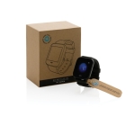 Smartwatch personnalisé pour entreprises multifonction GreenTrack couleur noir vue avec boîte