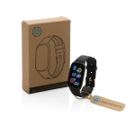 Montre d'activité publicitaire tactile étanche IP67 Steps OLED couleur noir vue avec boîte