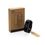 Bracelet d'activité personnalisé multifonction étanche IPX5 Fit OLED couleur noir vue avec boîte