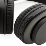 Casque sans fil personnalisable pliable en aluminium recyclé Terra couleur gris foncé sixième vue