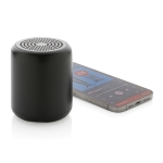 Enceinte Bluetooth avec logo avec matériaux recyclés EcoSound couleur noir deuxième vue