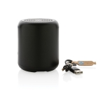 Enceinte Bluetooth avec logo avec matériaux recyclés EcoSound couleur noir troisième vue