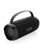 Enceinte Bluetooth personnalisée recyclée étanche IPX4 AquaTunes couleur noir avec zone d'impression