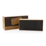 Enceinte Bluetooth 5.1 en bambou avec multifonction Luxury 20W couleur bois vue avec boîte