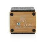 Enceinte Bluetooth personnalisable bambou et autonomie de 6h Luxury 5W couleur bois cinquième vue