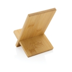 Support de téléphone avec trou pour câble de chargement Nature FSC couleur bois troisième vue