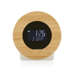 Horloge de bureau en plastique recyclé et bambou Bamboo Desk LCD couleur bois deuxième vue