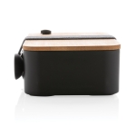 Lunch box écologique en bambou avec fourchette Complete Bamboo Eco couleur noir cinquième vue