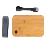 Lunch box écologique en bambou avec fourchette Complete Bamboo Eco couleur noir sixième vue