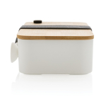 Lunch box écologique en bambou avec fourchette Complete Bamboo Eco couleur blanc sixième vue