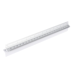 Règle triangulaire en aluminium personnalisée avec 5 échelles 30cm couleur argenté deuxième vue