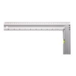 Règle équerre en aluminium avec niveau en pouces et centimètres 30 cm couleur argenté quatrième vue