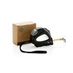 Mètre ruban avec arrêt automatique recyclé Measure 3M/16mm couleur noir vue avec boîte