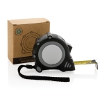 Mètre ruban avec bracelet pour entreprises personnalisé Grip 5M/19mm couleur noir vue avec boîte