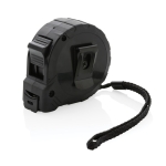 Mètres promotionnels recyclés avec arrêt automatique Metric 5M/19mm couleur noir troisième vue