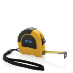 Mètre ruban recyclé avec poignée en caoutchouc Ruler 3M/16mm couleur jaune avec zone d'impression