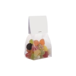 Sachet de mix de bonbons gélifiés avec en-tête personnalisé 100g couleur transparent deuxième vue