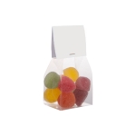 Sachet de bonbons acidulés avec en-tête personnalisable 100g couleur transparent deuxième vue