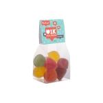 Sachet de bonbons acidulés avec en-tête personnalisable 100g couleur transparent