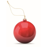 Boule de Noël pailletée avec plaque pour impression en couleur Ø6cm couleur rouge