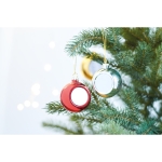 Boule de Noël pailletée avec plaque pour impression en couleur Ø6cm couleur rouge vue d'ambiance