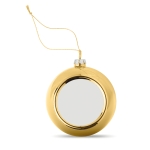 Boule de Noël pailletée avec plaque pour impression en couleur Ø6cm couleur doré
