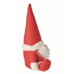 Lutin de Noël en feutre rempli de coton idéal comme décoration couleur rouge quatrième vue