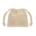 Lot de 4 gommes de Noël avec sac en coton personnalisable avec logo couleur beige deuxième vue