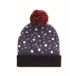 Bonnet de Noël illuminé avec 6 LED en acrylique souple et élastique couleur bleu troisième vue