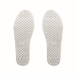 Baskets en cuir synthétique avec semelle en caoutchouc taille 39 couleur blanc dixième vue