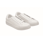 Baskets en cuir synthétique avec semelle en caoutchouc taille 41 couleur blanc quatrième vue