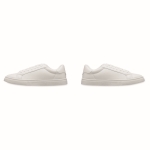 Baskets en cuir synthétique avec semelle en caoutchouc taille 41 couleur blanc sixième vue